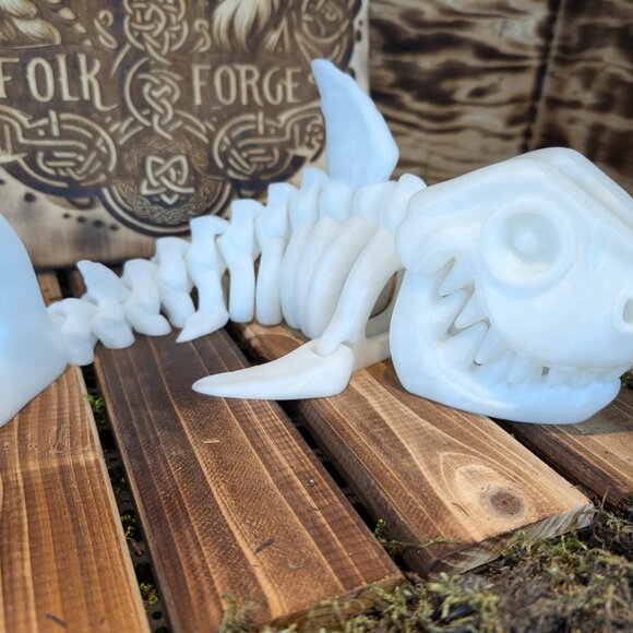 Skeleton Flexi Shark Flexible Articulated Fidget Toy Ocean 3D Printed - Picture 8 of 10